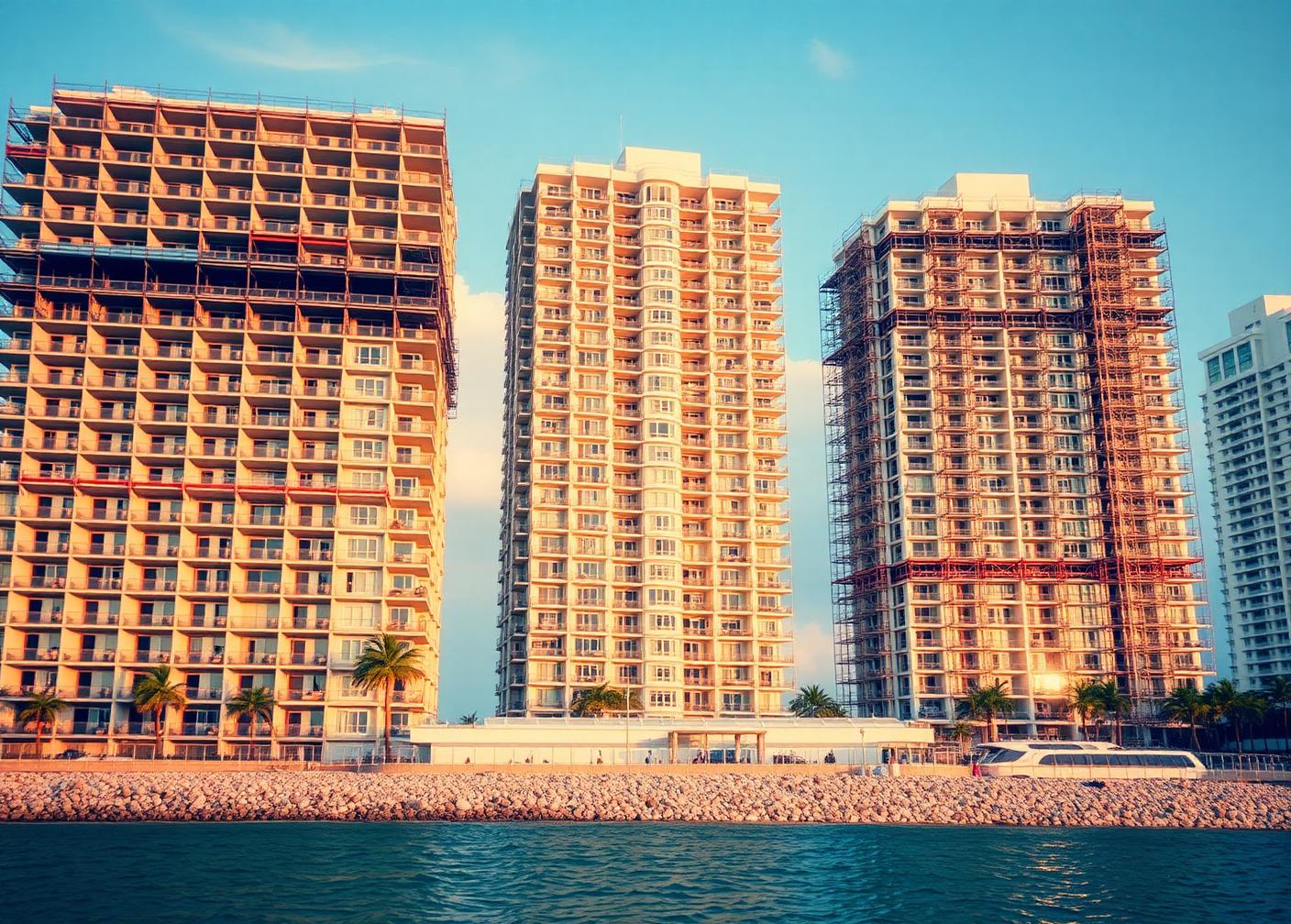 La Mer Estates Condominium — 3 towers, 443 units — full concrete restoration, waterproofing, pavers, and railing replacement